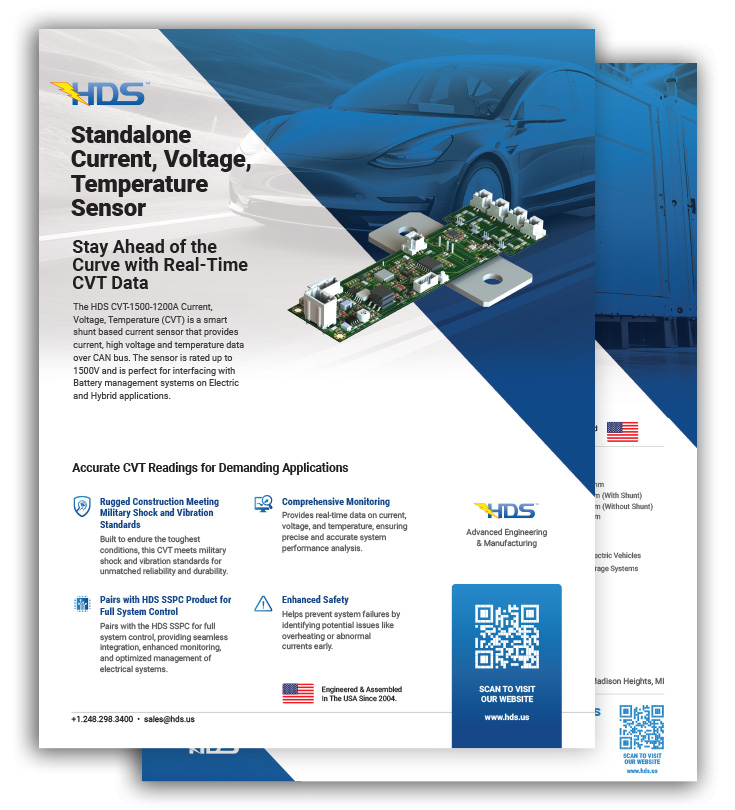 HDS Standalone Current, Voltage, Temperature Sensor, informational sheet image